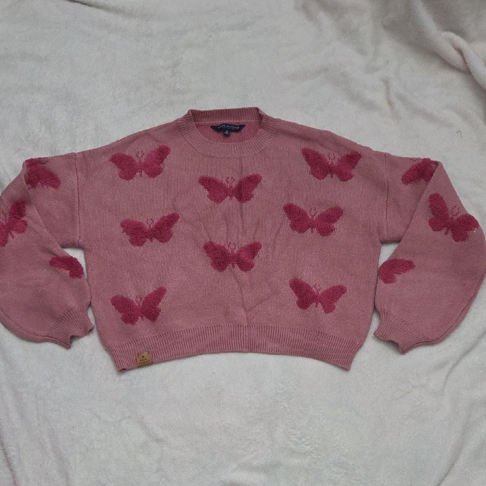 Simply Southern Butterfly Sweater Size Small Nwot
